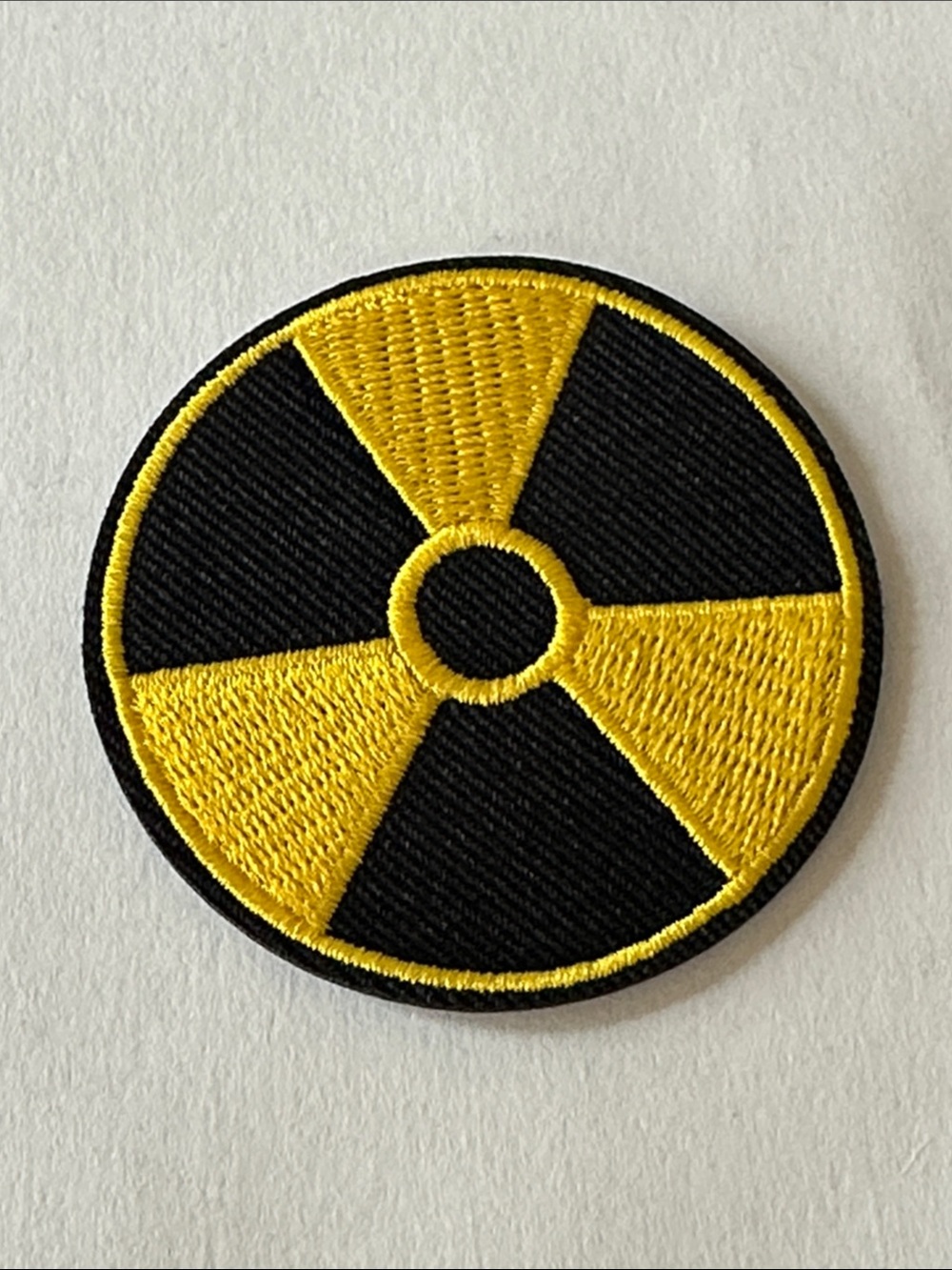 Radiation Symbol Iron-On Patch - Yellow & Black